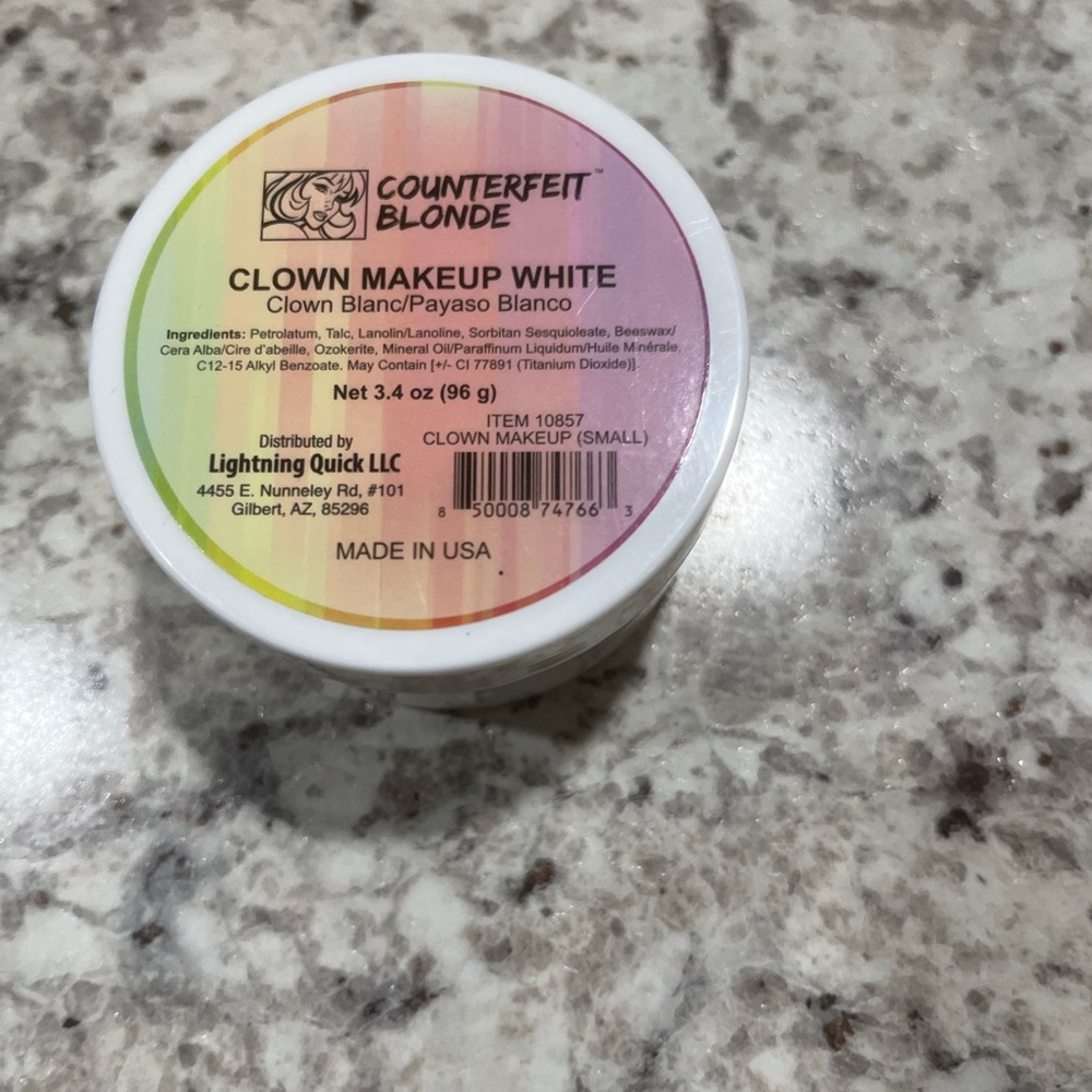 Counterfeit Blonde Clown Makeup White
